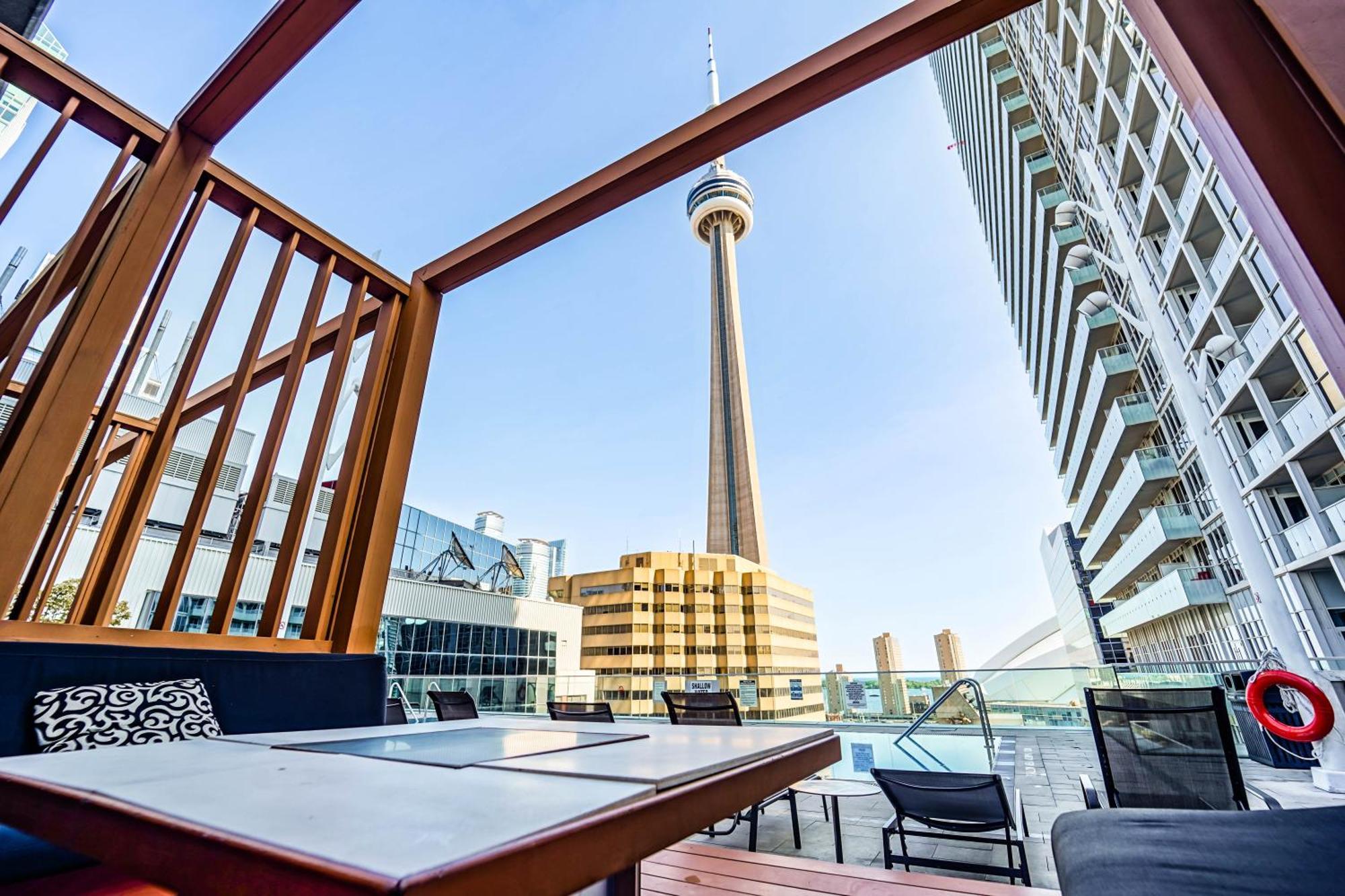 Chol Furnished Suites Heart Of Downtown Toronto, 2 Beds, Free Parking, Cn Tower View Exterior foto